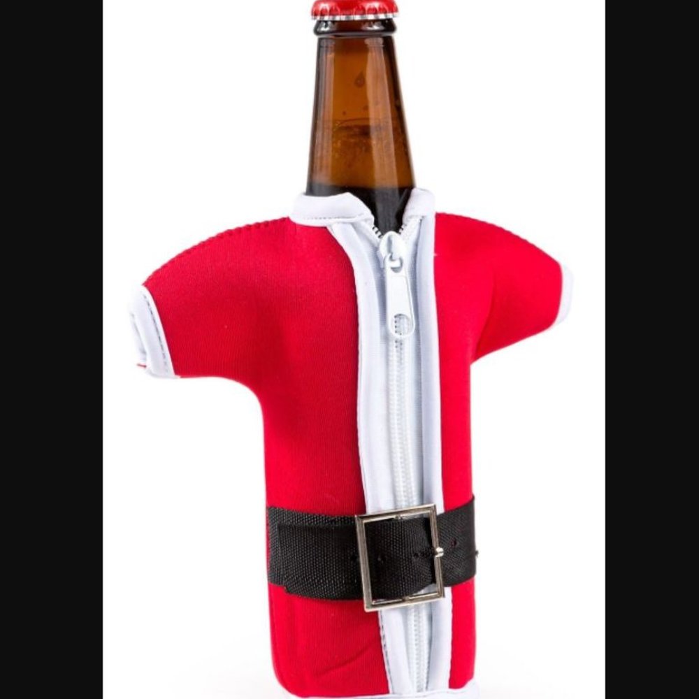 NWT Tipsy Elves Santa Bottle Sleeve & Opener 2 Set